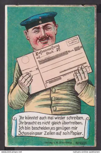 Postanweisung Ansichtskarte Soldat Hagenau Elsass Frankreich 1911Gundeshofen