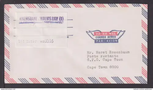 Flugpost airmail Walfischbucht Walwisbaai Namibia Afrika Brief Automatenmarken