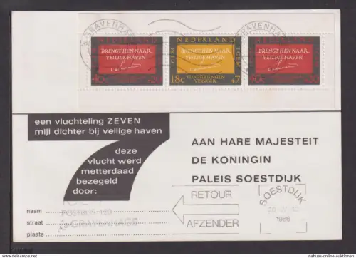 Briefmarken Niederlande Europa Brief Block 1966 Flüchtlings Transport