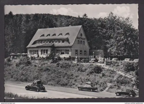 Auto Oldtimer VW Käfer Ansichtskarte Autobahn Rasthaus Rimberg Hersfeld Hessen