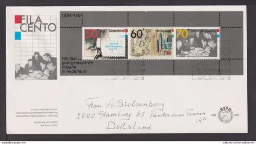 Briefmarken Niederlande Europa Brief Block 1984 100 Jahr organisierte Philatelie