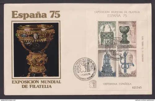 Briefmarken Spanien Europa 1975 Exposition Mundial De Filatelia