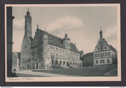 Ansichtskarte Rothenburg o.T. Bayern Rathaus