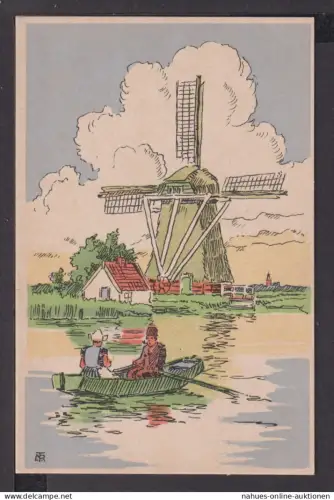 Ansichtskarte Künstler sign NTR Volendam Niederlande