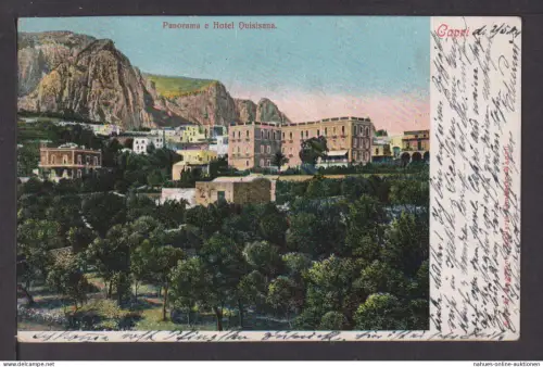 Ansichtskarte Capri Italien Hotel Quisiana 1904 Ronneburg Thüringen