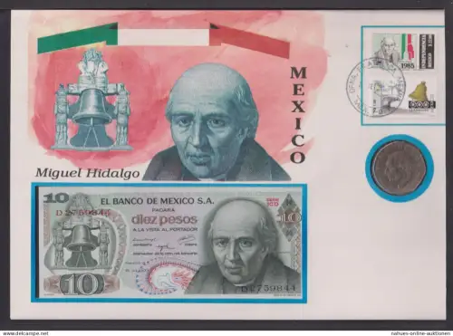 Geldschein Banknote Banknotenbrief Mexiko Südamerika exotisches Motiv