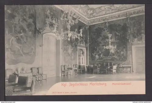 Ansichtskarte Moritzburg Sachsen Jagdschloss Monströsensaal