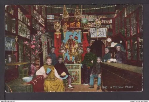 China Asien Ansichtskarte A Chinese Store 1845 San Francisco USA