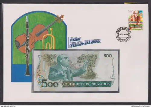 Geldschein Banknote Banknotenbrief Brasilien Südamerika exotisches Motiv