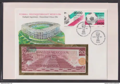 Geldschein Banknote Banknotenbrief Mexiko Südamerika exotisches Motiv