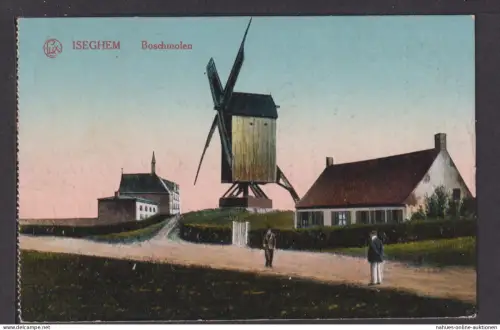 Ansichtskarte Iseghem Izegem Belgien Feldpost 1916 Neukirchen Bayern