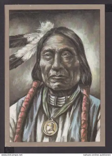 Ansichtskarte Indianer Häuptling Red Cloud Oglala Tenton Dakota 1860