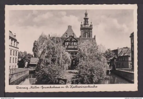 Ansichtskarte Danzig Ostgebiete Müller Gewerkshaus St. Katharinenkirche Polen