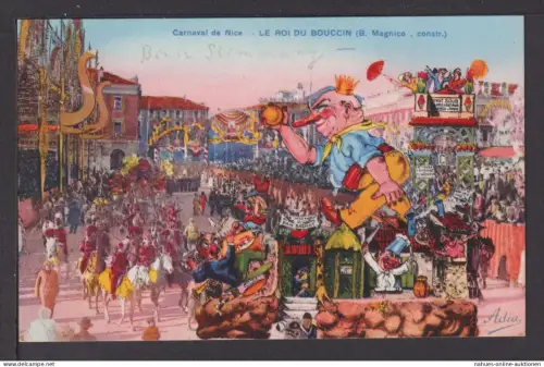 Ansichtskarte Künstlerkarte Karneval de Nice Le Roi du Bouccin B. Magnico