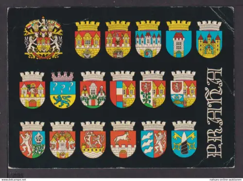 Ansichtskarte Prag Tschechien div Wappen Dresden Sachsen