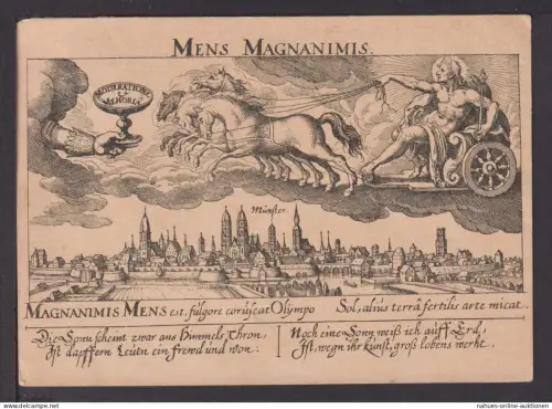Ansichtskarte Münster NRW 1942 Mens Magnanimis Limbach