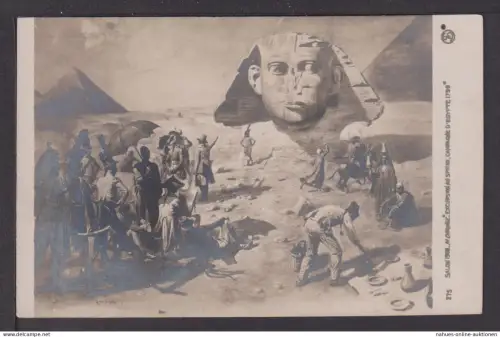 Ansichtskarte Ägypthen Exkursion zur Sphinx 1799
