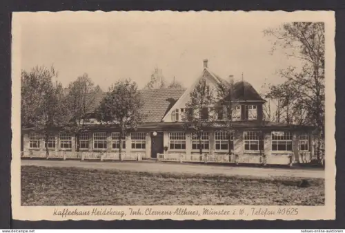 Ansichtskarte Münster NRW Kaffeehaus Heidekrug