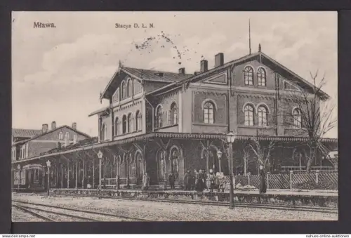 Ansichtskarte Mlawa Masowien Polen Bahnhof 1915 Berlin Wilmersdorf