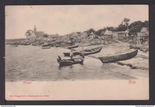 Ansichtskarte Hela Polen Strand 1904