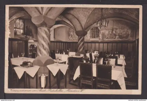 Ansichtskarte Münster i.W. NRW 1910 Ratskeller Seltene Innenansicht Goslar