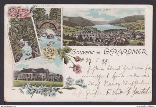 Ansichtskarte Gerardmer Balingen Litho Frankreich Casino u.a. 1929