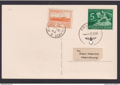 Selt. Propaganda Ansichtskarte Deutsches Reich Besetzung Jersey Islands Kanal