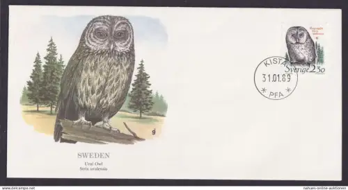 Schweden Europa Fauna Vogel Habichtskautz schöner Künstler Brief