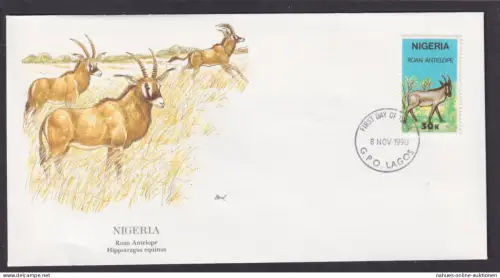 Nigeria Westafrika Fauna Antilope schöner Künstler Brief