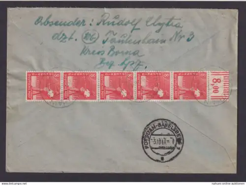 All. Besetzung R Brief Not-R-Zettel Geithain Sachsen inter. MIF Rand plus 5er