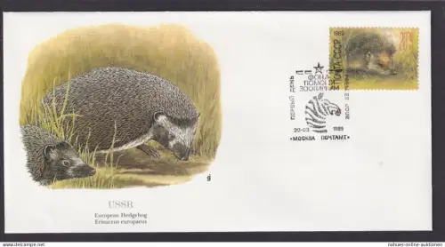UDSSR Fauna Igel Schöner Künstler Brief