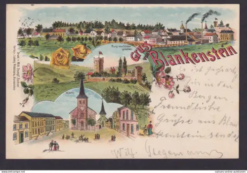 Litho Ansichtskarte Deutsches Reich K1 Blankenstein Hattingen Preussen Dortmund