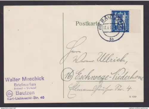 DDR Brief EF 243 Bautzen Sachsen W. Muschick Briefmarkenankauf Kat.Wert 55,00