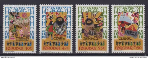 Briefmarken Dänemark Färöer 130-133 Tanzlieder Mittelalter Luxus Kat.-Wert 7,00