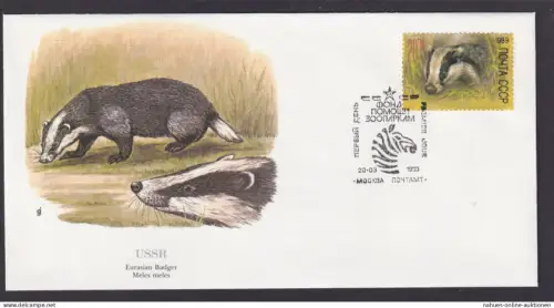 UDSSR Fauna Dachs Schöner Künstler Brief