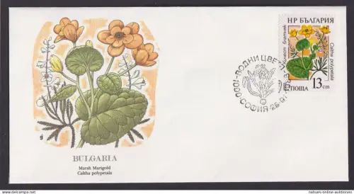Bulgarie Bulgarien Europa FloraCalthas Blumenblätter schöner Künstler Brief