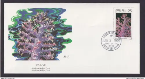 Palau Ozeanien Flora Pflanzen Korallen schöner Künstler Brief