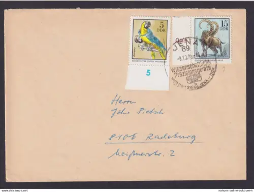 DDR Jena Brief SST Wissenschaftliche Präzisionsgeräte Radeburg Rand Marken