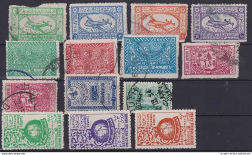 Saudi-Arabien inter Lot 29-33 Flugzeuge 55-57 Postunion (diese postfrisch) u.a.