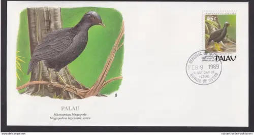 Palau Übersee Ozeanien Tiere Vögel Palau Großfüßler schöner Künstler Brief