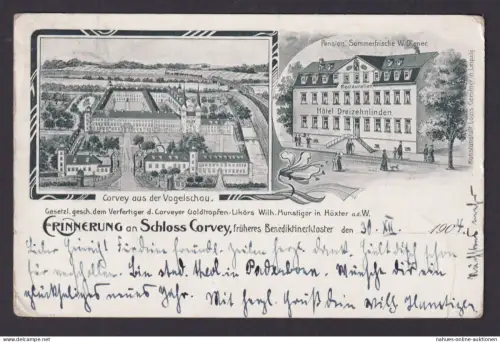 Höxter Vorläufer Ansichtskarte Restauration Hotel Dreilinden Pension Sommer -