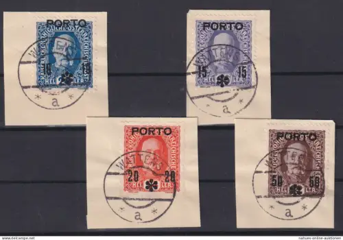 Österreich Portomarken P 60-63 Luxus Briefstücke WATTENS 8.5.1818
