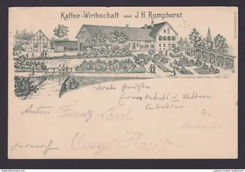 Münster Vorläufer Ansichtskarte Münsterland Westfalen NRW Kaffee Wirthschaft