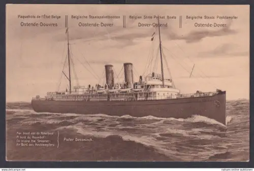 Belgien Privatganzsache Schiff Schifffahrt Marine Luitpold Belgische Staatspaket