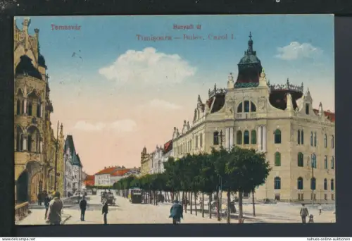 Ansichtskarte Temesvar Rumänien Bulev. Carol I Pirna Sachsen