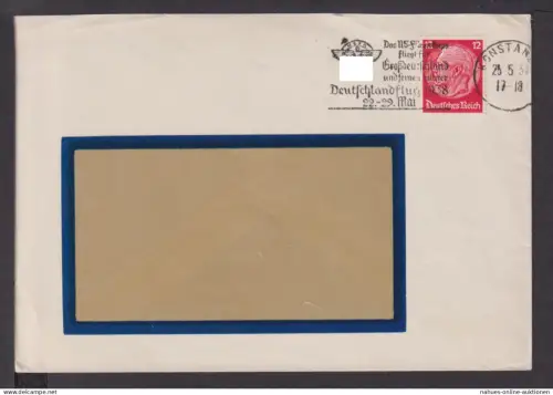 Flugpost Deutsches Reich Brief selt. SST NSFK Deutschlandflug 1938 Konstanz