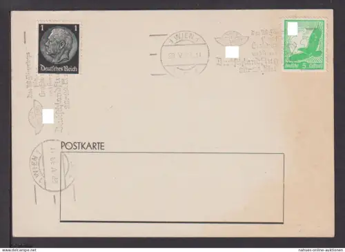 Ostmark Österreich Flugpost Deutsches Reich Brief selt. SST NSFK Deutschlandflug
