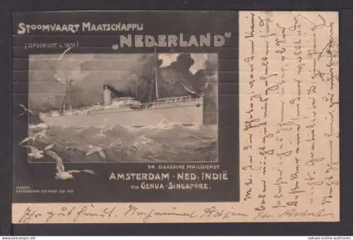 Schiffspost Asien Weltevreden Niederlande Niederländisch Indien tolle