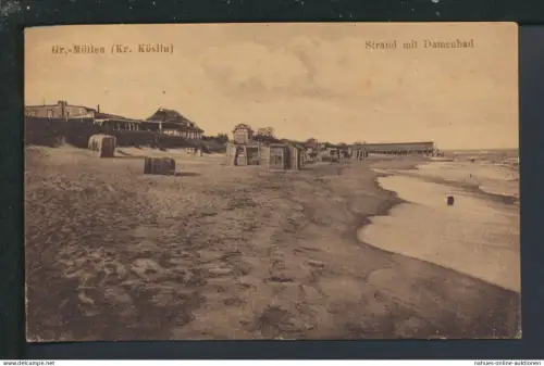 Ansichtskarte Grossmöllen Mielno Strand Ostgebiete Polen Pommern Neuendorf