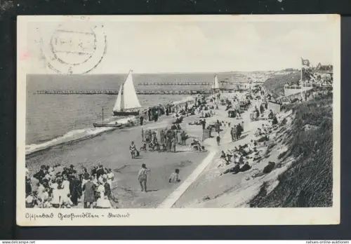 Ansichtskarte Grossmöllen Mielno Strand Ostgebiete Polen Pommern Feldpost